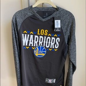 Los Warriors llong sleeve v-neck shirt